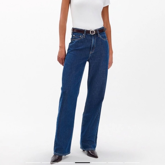 NWT RAG & BONE Logan Wide-Leg Jeans Wellbrook 5458
